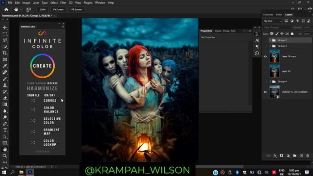 QUICK COLOR GRADE EXTENSION IN PHOTOSHOP by krampah wilson смотреть онлайн