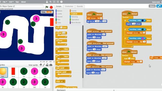 Maze Game 7: Coding a timer смотреть онлайн