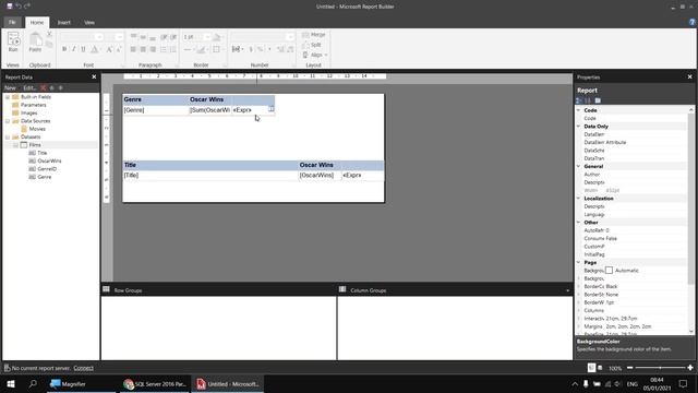 SSRS Report Builder Part 9.8 - Alternating Row Colours in Grouped Tables смотреть онлайн