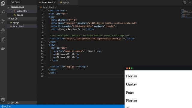 Was ist eine v-for Schleife / Directive | Vue.js in a Nutshell смотреть онлайн