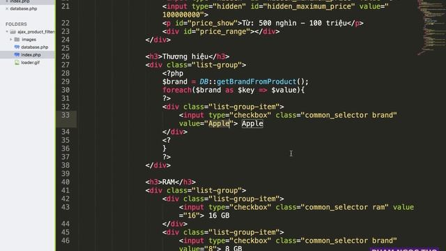 sử dụng ajax lọc dữ liệu trong php (phần 2) смотреть онлайн