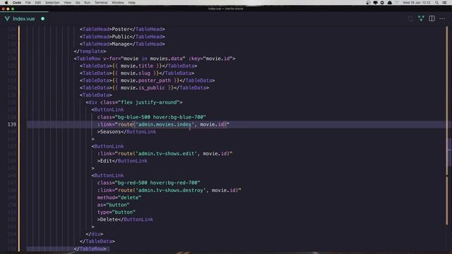 #29 Laravel Inertia Vue Movie App | Movie Index Page | Laravel 8 Tutorial смотреть онлайн