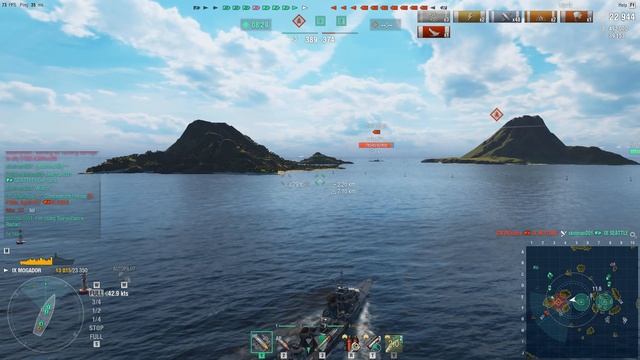 WoWs Mogador Gameplay - Grinding Exp Strategy - Rushing Caps and BBs, 10 minute games смотреть онлайн
