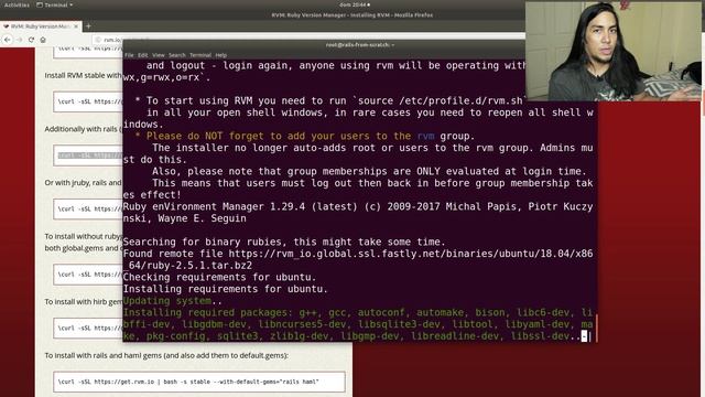 Installing Rails on Linux using RVM смотреть онлайн