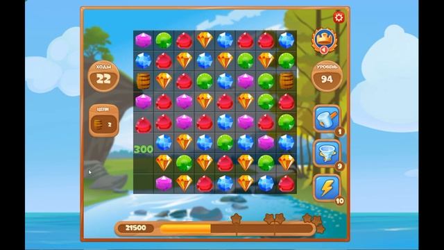 Игра сокровища пиратов три в ряд | Прохождение 94 уровня | Pirate treasures level 94 смотреть онлайн