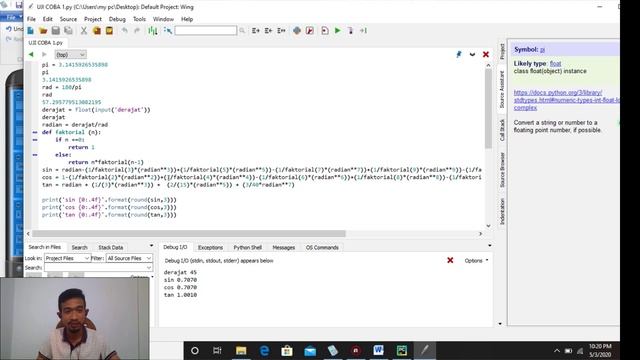KEAJAIBAN DERET TAYLOR PADA SIN, COS & TAN MENGGUNAKAN PEMROGRAMAN PYTHON смотреть онлайн