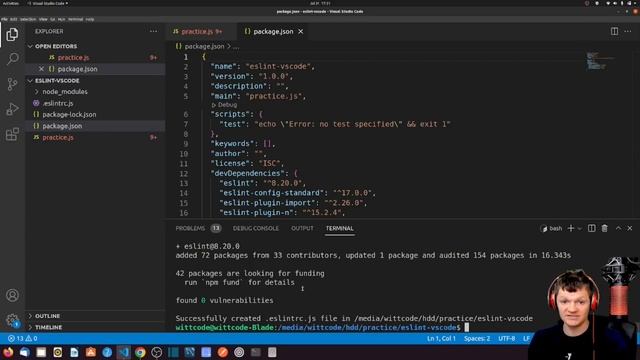 VSCode and ESLint Setup смотреть онлайн