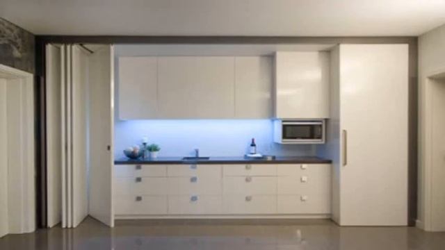 Contemporary Hidden Kitchen Behind Elegant Wall Panels смотреть онлайн