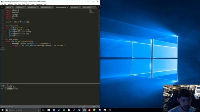 Discord Bot with Python 3.6 Tutorial (Chat) смотреть онлайн