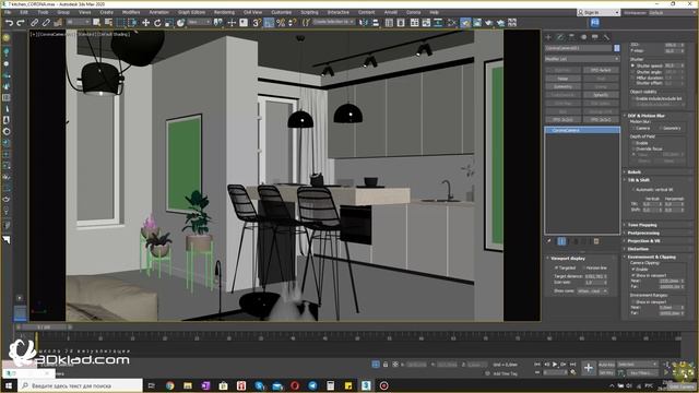 Настройка камеры в 3d Max