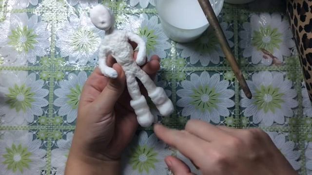 Ватная елочная игрушка-девчушка. МК ЧАСТЬ 1 смотреть онлайн