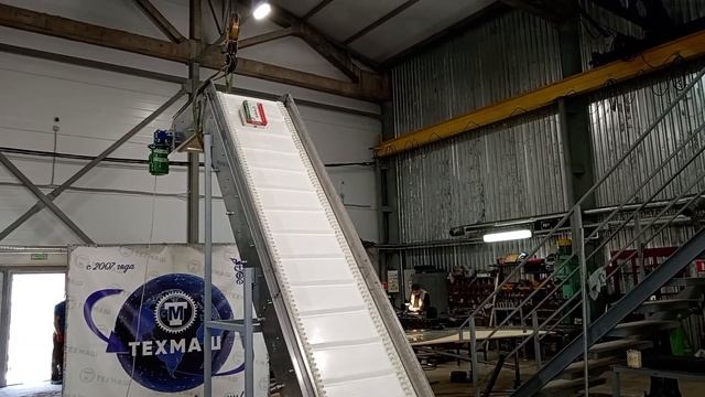 Конвейер Z-образный L=4000мм В=500мм, AISI 304 смотреть онлайн