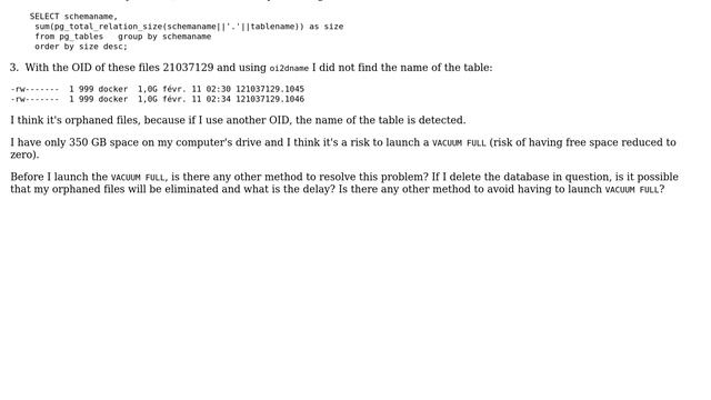 Databases: Not find the table of the oid смотреть онлайн