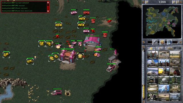 Command and Conquer Red Alert Remastered 4v4 (Hard Game, Fight at the Middle) смотреть онлайн