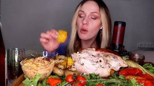 MUKBANG | Курица гриль, овощи | grilled chicken, vegetables не ASMR
