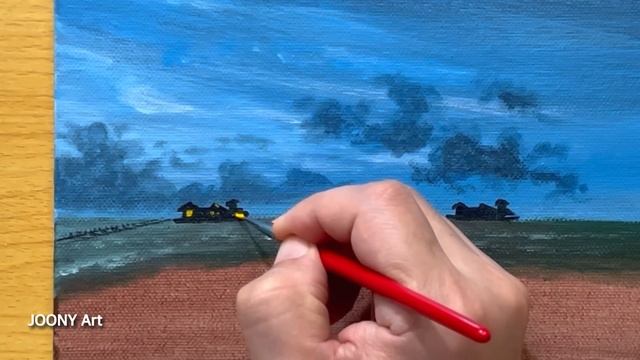 Romantic Beach Painting / Acrylic Painting / STEP by STEP смотреть онлайн
