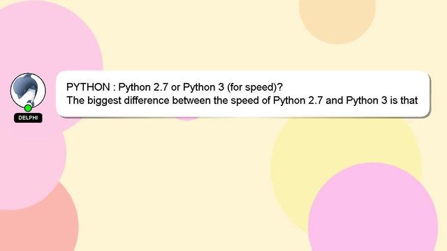 PYTHON : Python 2.7 or Python 3 (for speed)? смотреть онлайн