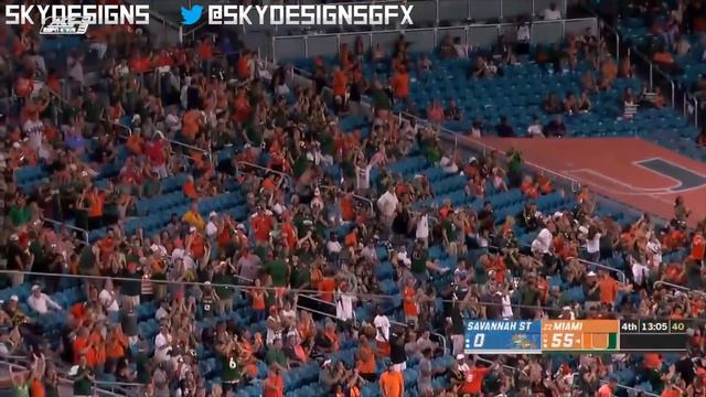 Lorenzo Lingard Debut Full Highlights Miami vs Savannah St || 9.08.18 || 82 Yards, 2 TDs смотреть онлайн