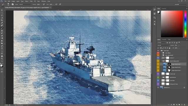 Partly Paint Photoshop Action Tutorial смотреть онлайн