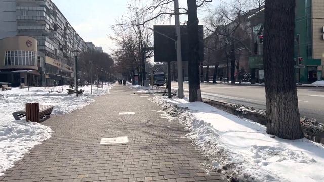 Гуляем по Алматы, Алматы зимой, Алматы в феврале 2023 смотреть онлайн