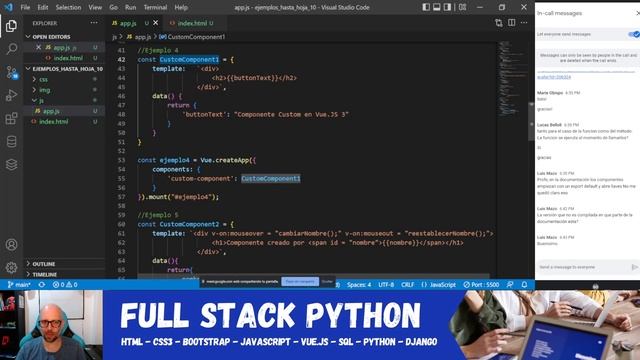 Fullstack - Clase 20 - TPO y Vue.js 3 - Directivas y componentes смотреть онлайн