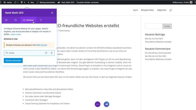 Tutorial: WordPress SEO mit dem Divi Theme und Rank Math SEO Plugin смотреть онлайн