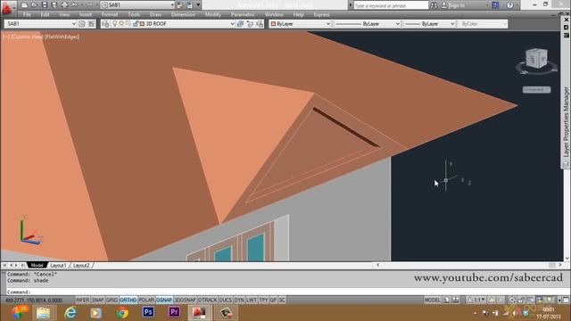 AUTOCAD 3D HOUSE | MAKE GABLES | GABLE ROOF смотреть онлайн