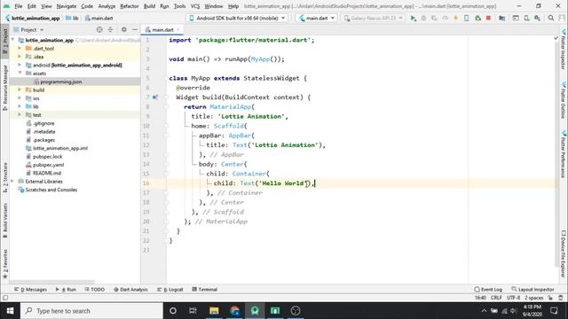 18 - How to Use Lottie Animations in Flutter App | Android Studio Tutorial 2020 | Hindi/Urdu смотреть онлайн
