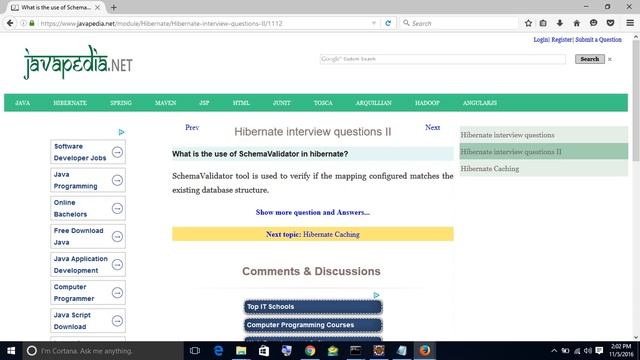 What is the use of SchemaValidator in hibernate?
| javapedia.net смотреть онлайн