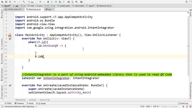 Android Kotlin 07 : Generating and Scanning QR Code using zxing-android-embedded Library смотреть онлайн
