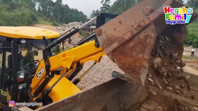 Learn construction vehicle and heavy machinery names and sounds for kids | crane, excavator, roller смотреть онлайн