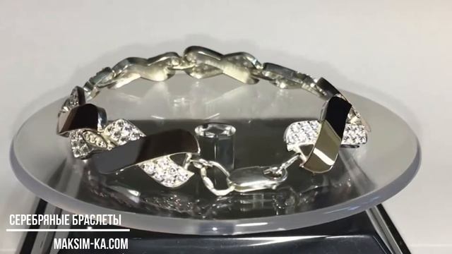 Серебряный браслет с накладками золота смотреть онлайн