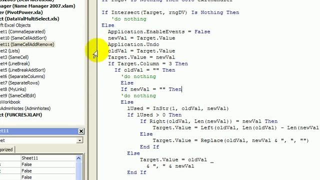 Excel Drop Down Multiple Select or Remove смотреть онлайн
