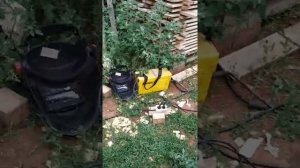 Каркасный сарай из бревен часть 1