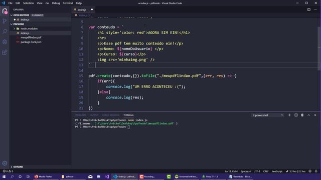 Como gerar arquivos PDF com Node.js смотреть онлайн