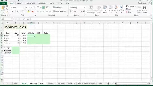 Excel: Grouping worksheets смотреть онлайн
