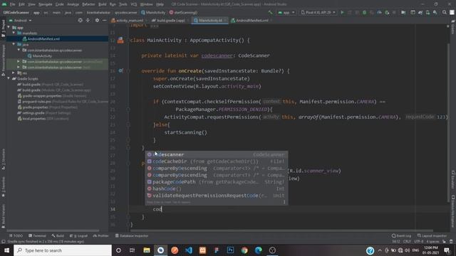 QR Code Scanner in Android Studio | Kotlin | Android Tutorials смотреть онлайн