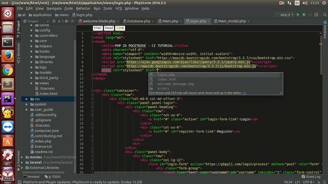 5. Codeignirer tutorial - Login part 1 - Setup session library, config and autoload.php смотреть онлайн
