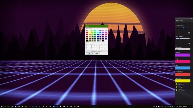 Outrun theme wallpaper [Customisable] смотреть онлайн