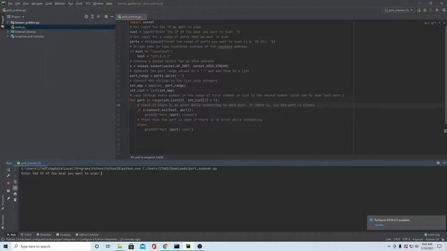 Port Scanning with Python (Tutorial) смотреть онлайн