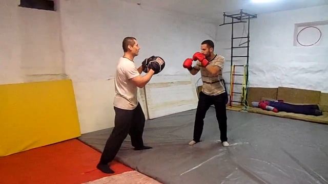 Удары по лапам и отскок в динамике боя (Николай) смотреть онлайн