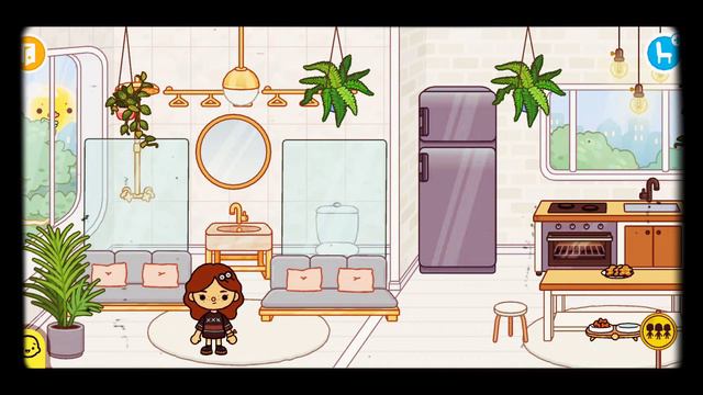 Toca Boca, обустройка ванной комнаты и кухни🦋🍃 смотреть онлайн