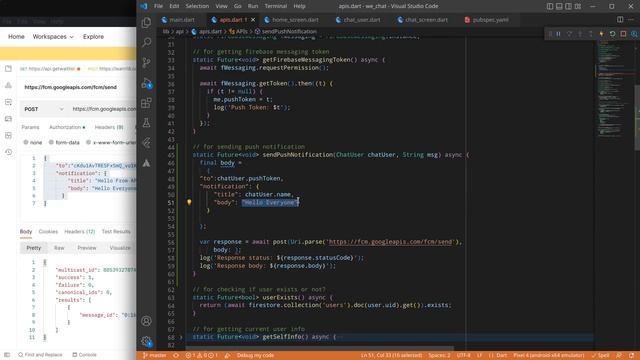 47.REST API To Call Push Notification | Firebase Messaging Flutter | Chat App смотреть онлайн