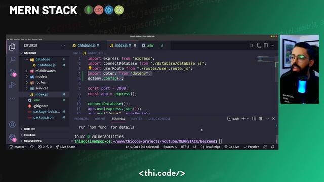 #15 - Variáveis de ambiente com dotenv em um projeto Express | MERN STACK смотреть онлайн