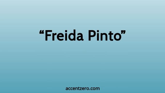 Pronounce "Freida Pinto" - South Korean accent vs. native U.S. смотреть онлайн