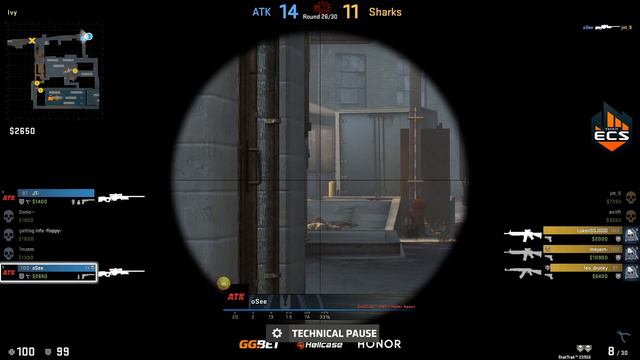 [RU] Sharks vs ATK | Map 1: Train | ECS Season 8 North America смотреть онлайн