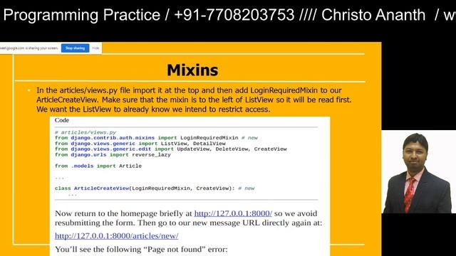 Christo Ananth -Permissions and Authorization: Authorizations, Mixins- Advanced Programming Practic смотреть онлайн