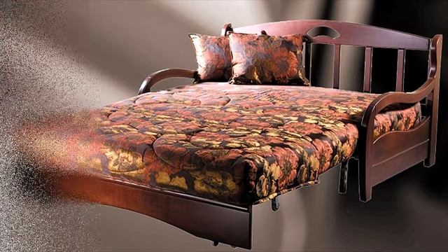 Диван аккордеон Нирвана с деревянными подлокотниками смотреть онлайн