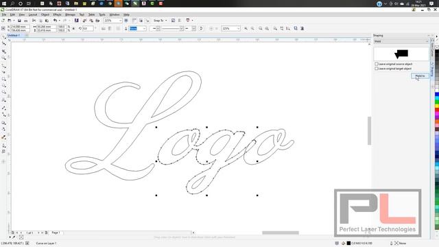 Node manipulation in CorelDraw, and hatching the file in EZcad. смотреть онлайн