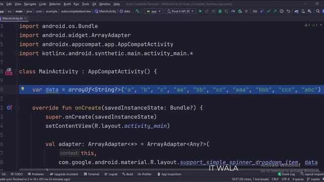 ANDROID - AUTO COMPLETE TEXTVIEW TUTORIAL IN KOTLIN смотреть онлайн